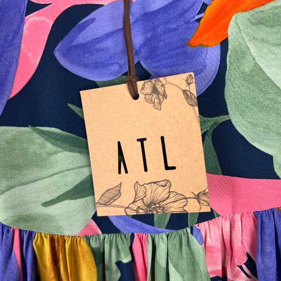 NWT Abel the Label Leonard Floral Leaf Maxi Skirt Slits Size Large L NEW - Picture 8 of 14